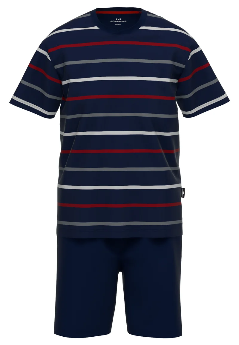 GÖTZBURG Shorty, Rundhals blau-dunkel-Ringel