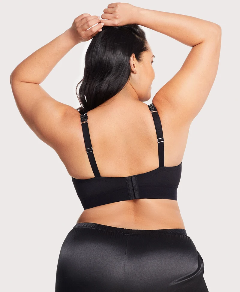 Bramour Lexington Lace Plunge Bralette Black