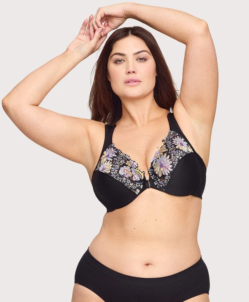 Front-Closure WonderWire Bra Floral Print