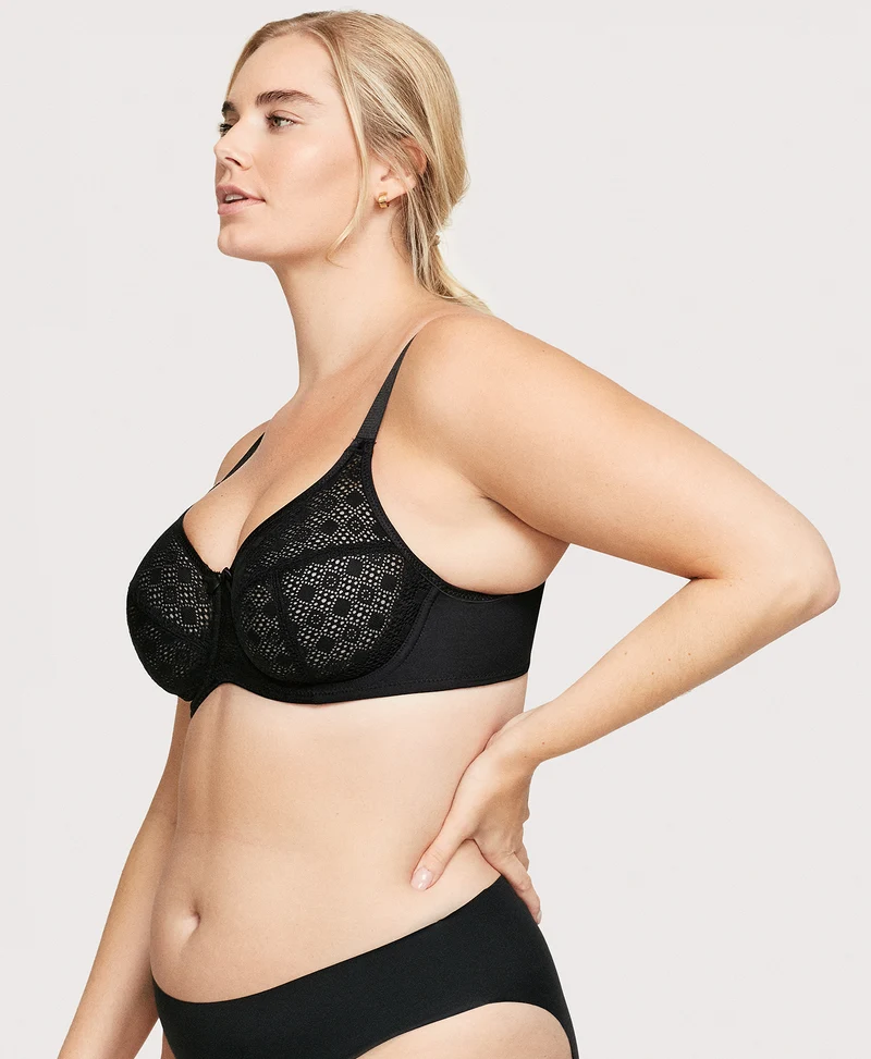 Lace Comfort WonderWire Bra Black