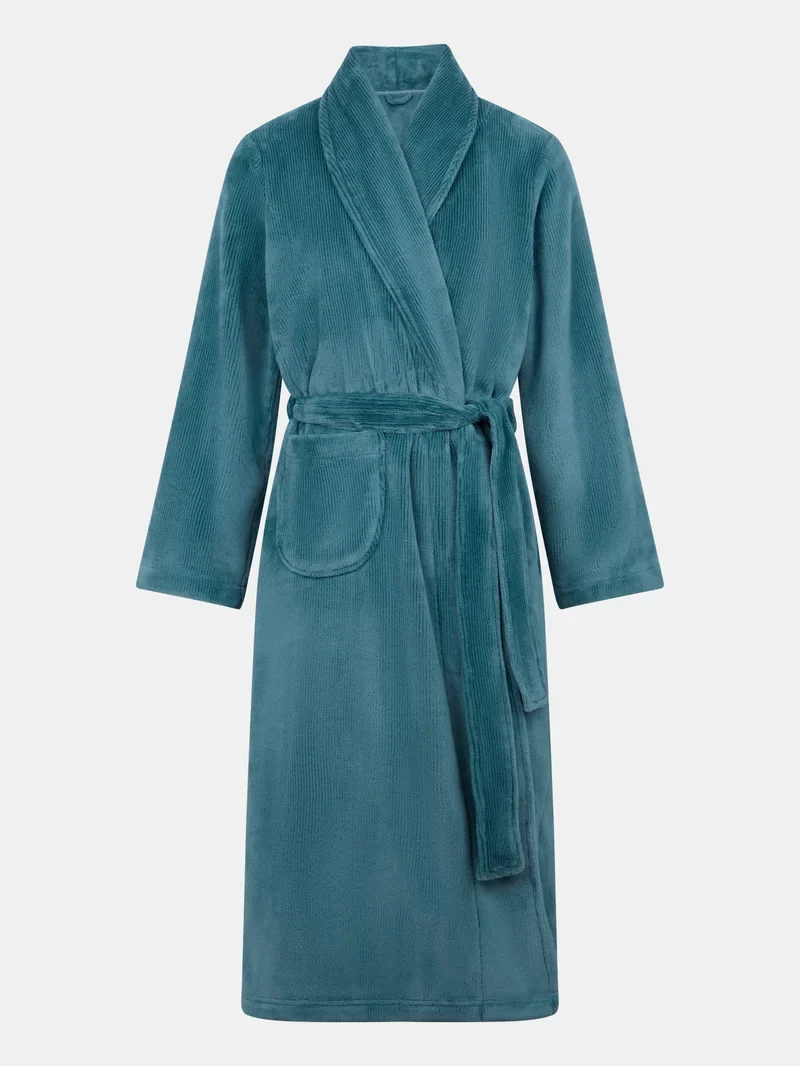 Femilet - Teddy-Bademantel Misty Blue