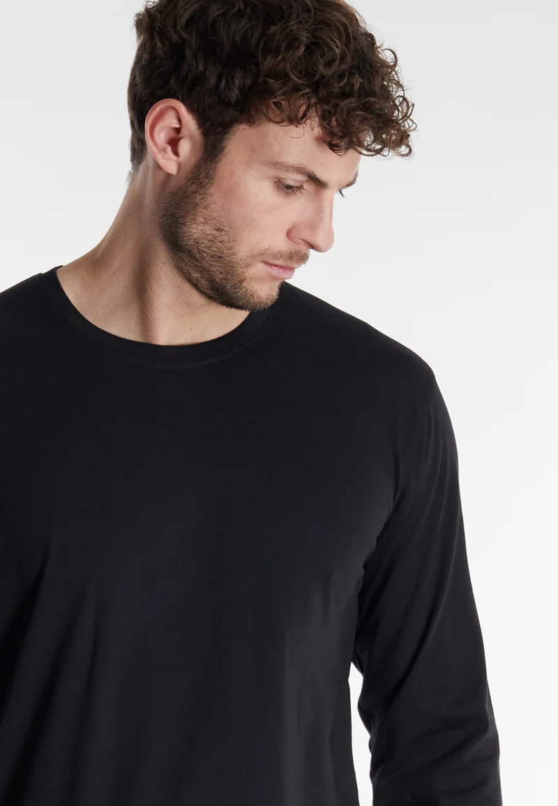 GÖTZBURG Shirt 1/1, Rundhals, 2er Pack schwarz-dunkel-uni