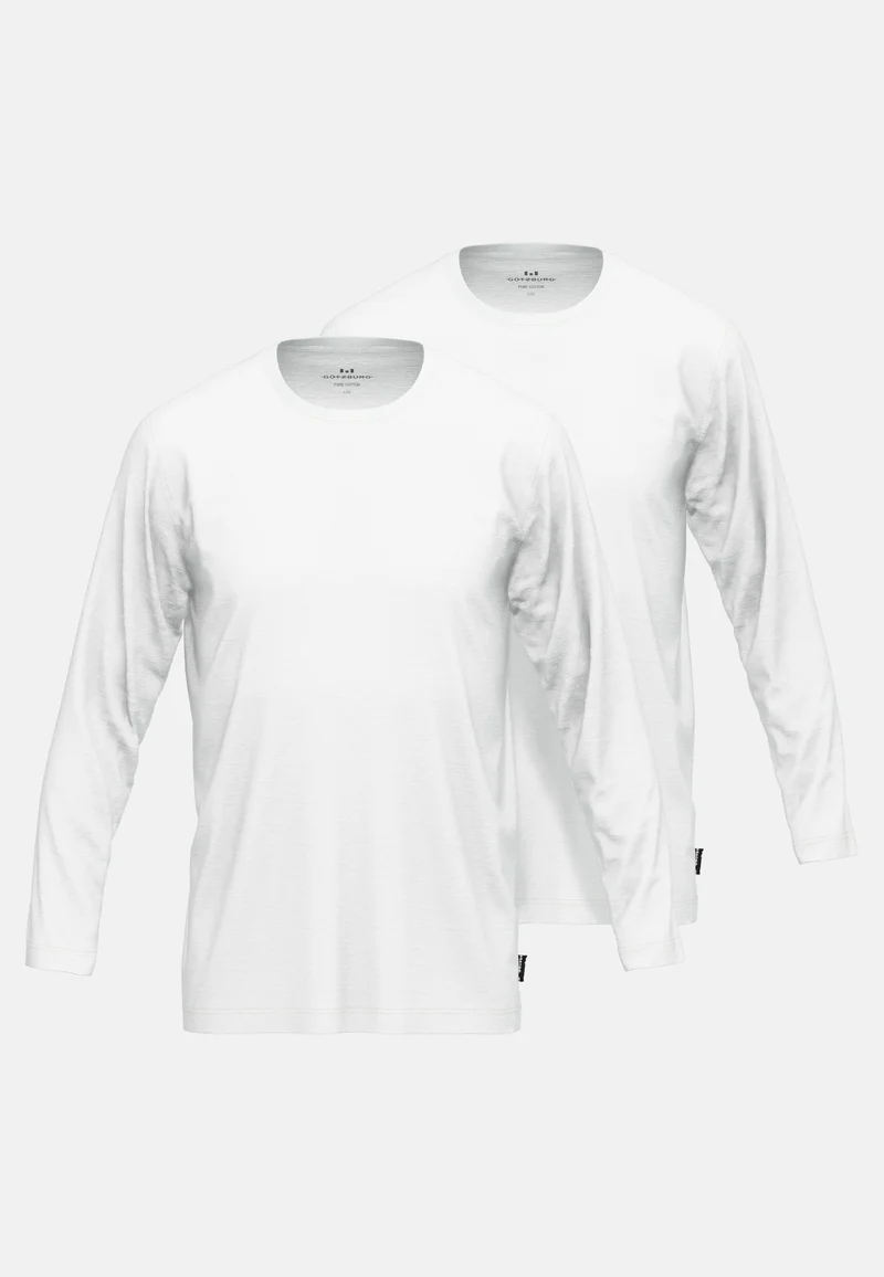 GÖTZBURG Shirt 1/1, Rundhals, 2er Pack weiß-hell-uni