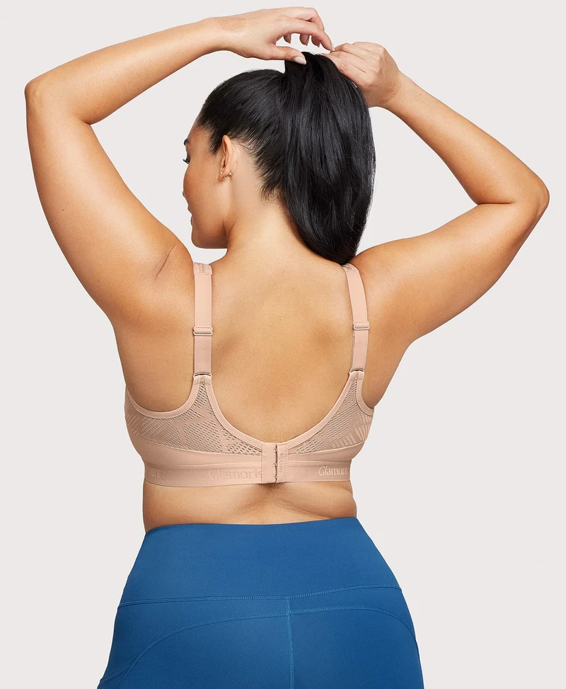 No-Sweat Mesh Sports Bra Cafe