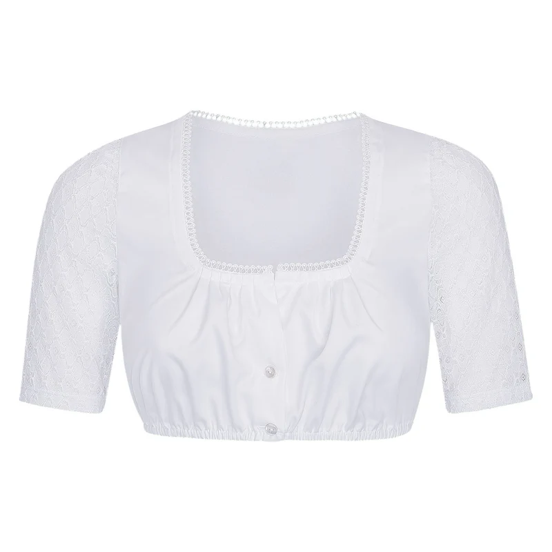 Dirndlbluse mit spitzen Ärmel