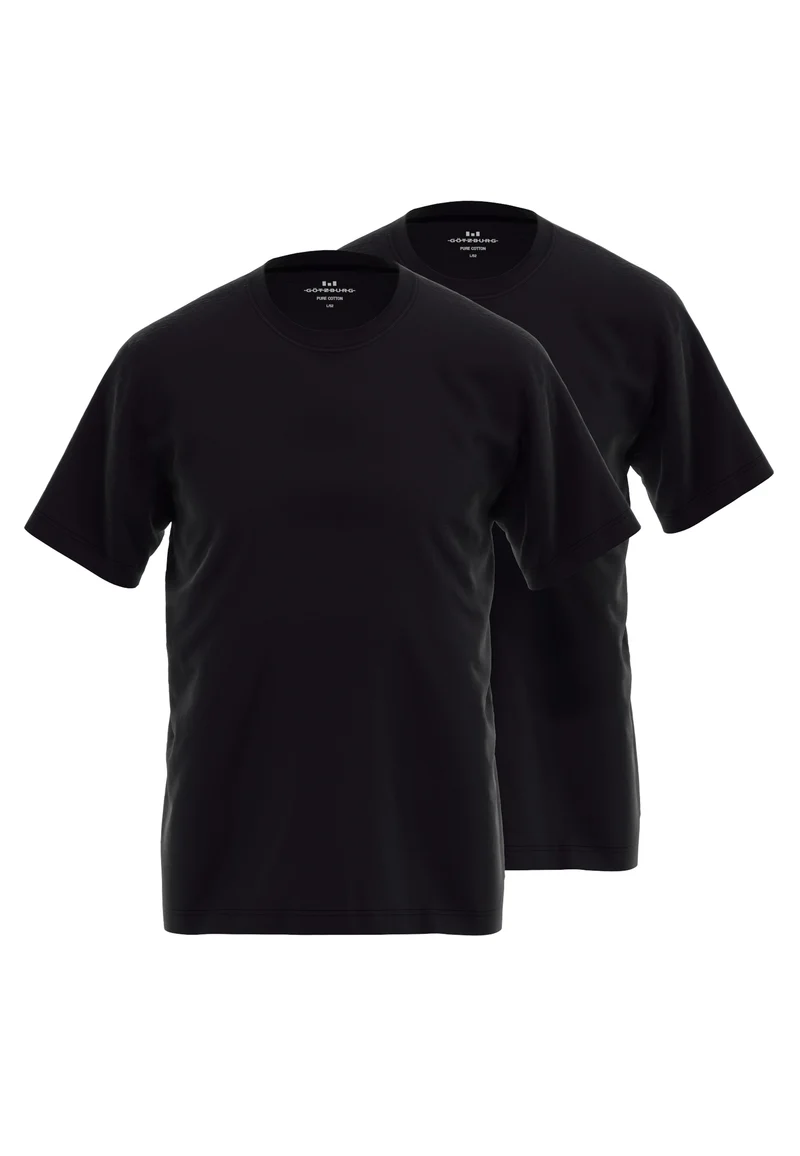 GÖTZBURG Shirt, 1/2, Rundhals 2er Pack black