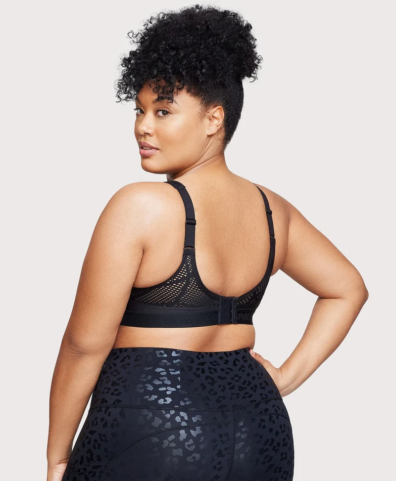 No-Sweat Mesh Sports Bra Black