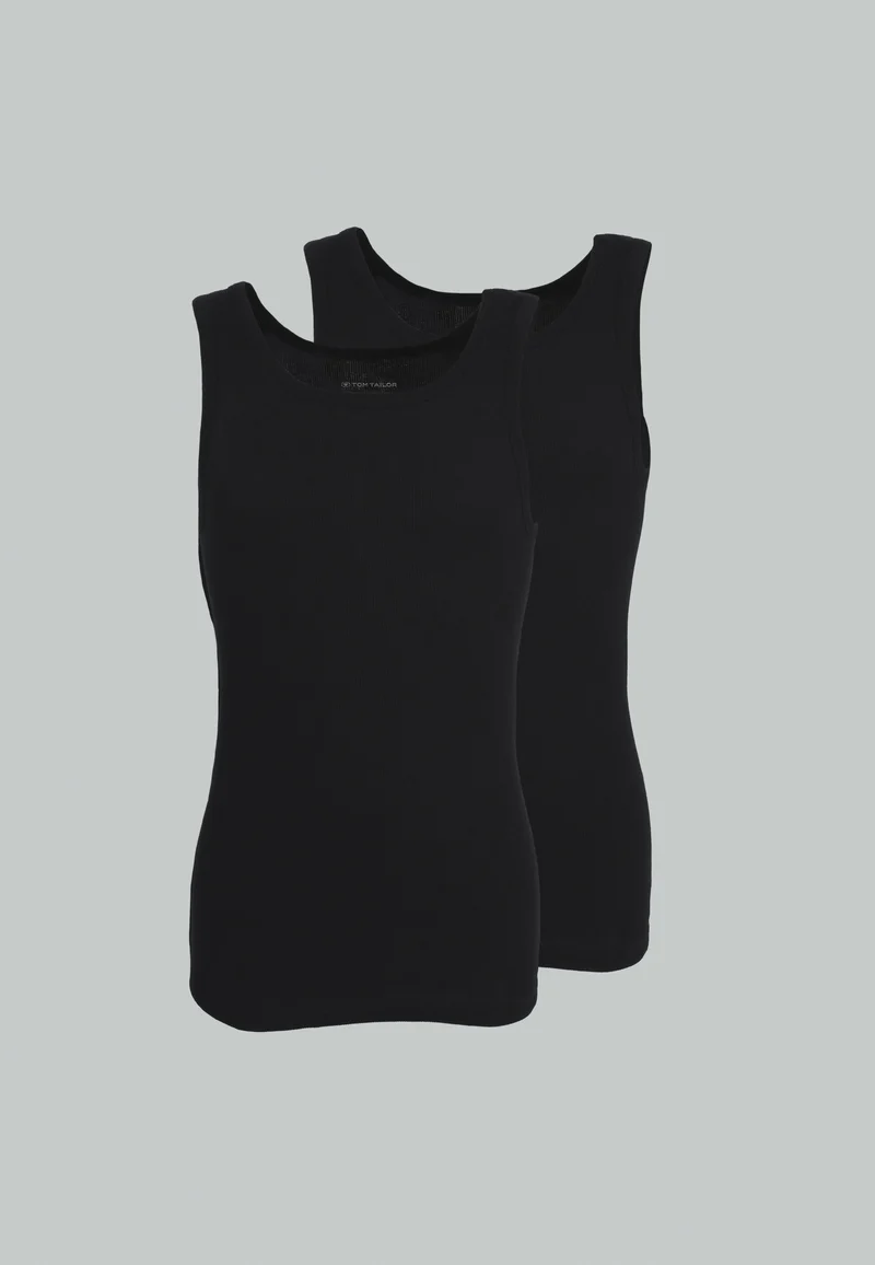 TOM TAILOR Tanktop 2er Pack black