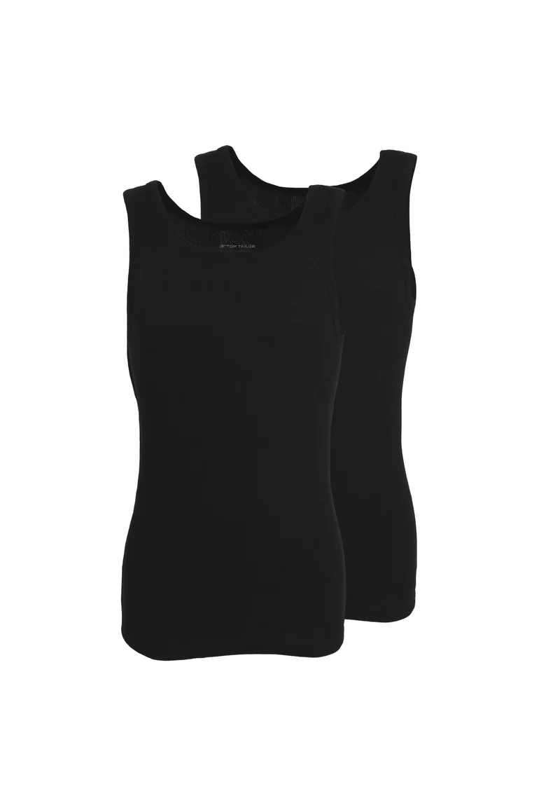 TOM TAILOR Tanktop 2er Pack black