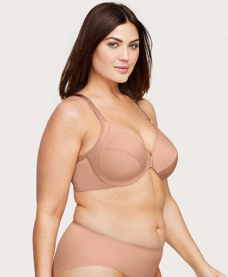 Front-Closure Smoothing WonderWire Bra Cappuccino