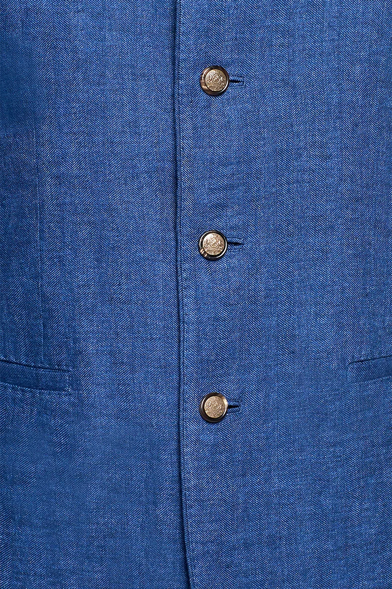 Leinenjacke mit Stehkragen