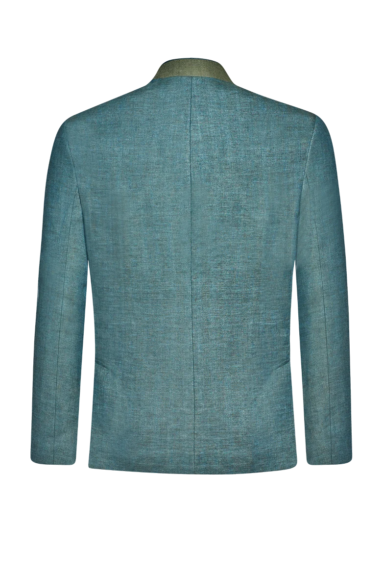 Leinenjacke mit Stehkragen