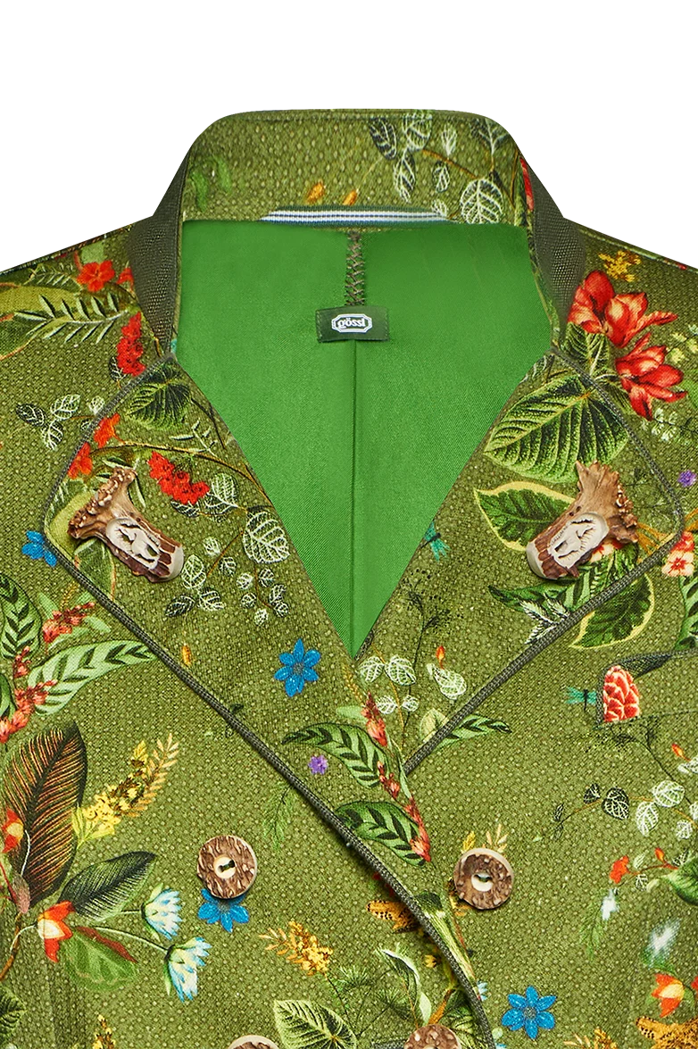 Florale Stehkragenjacke