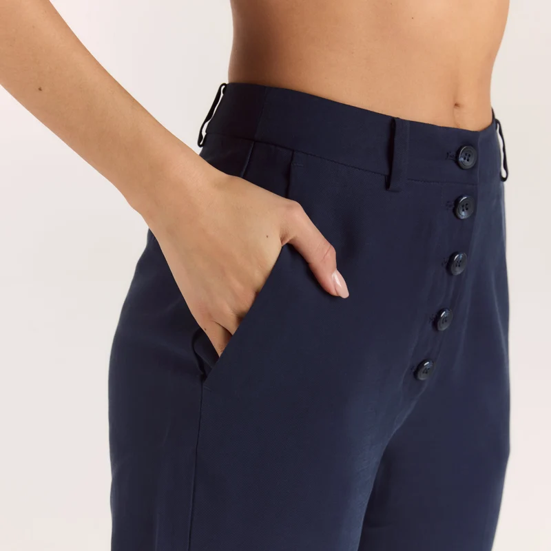 Gerade Hose im 90s-Style - Marineblau