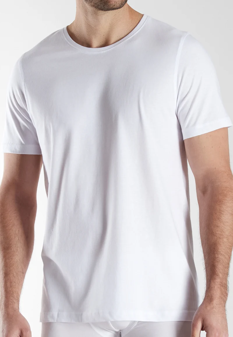 BUGATTI Shirt, slim fit weiß-hell-uni