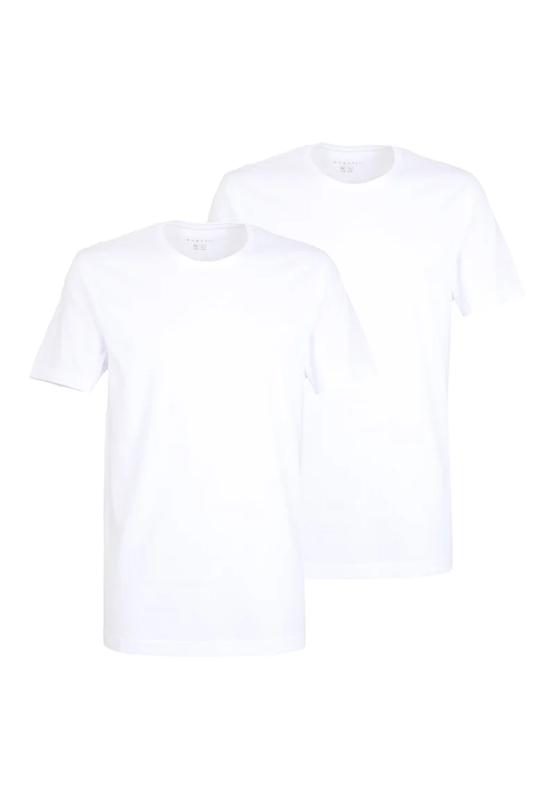 BUGATTI Shirt, slim fit weiß-hell-uni