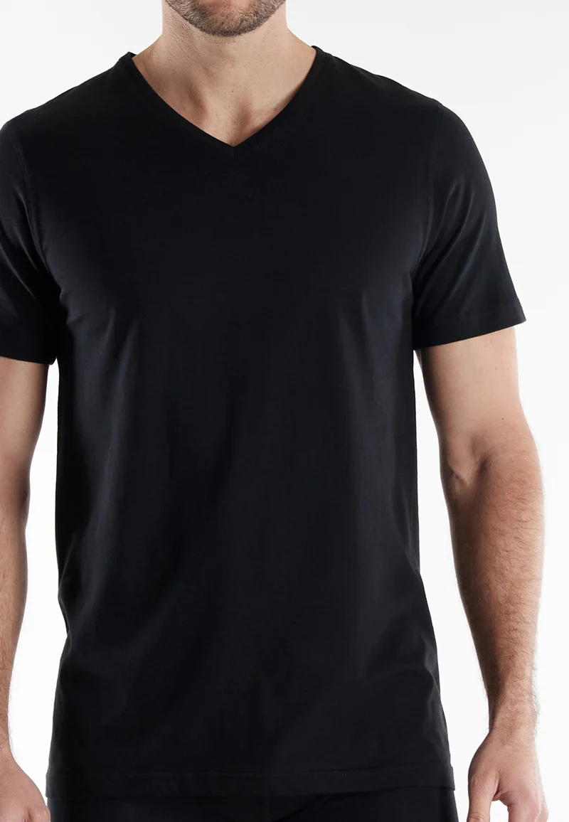 BUGATTI Shirt schwarz-dunkel-uni