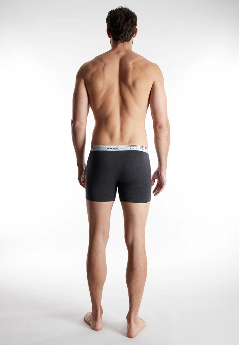 BUGATTI Comfort Pants, 3er Pack schwarz-dunkel-melange