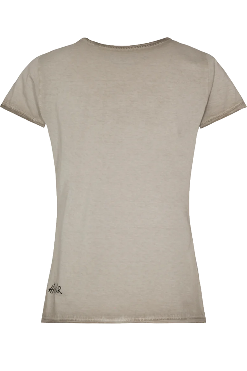 Damen Trachtenshirt mit Wanderschuh-Aufdruck