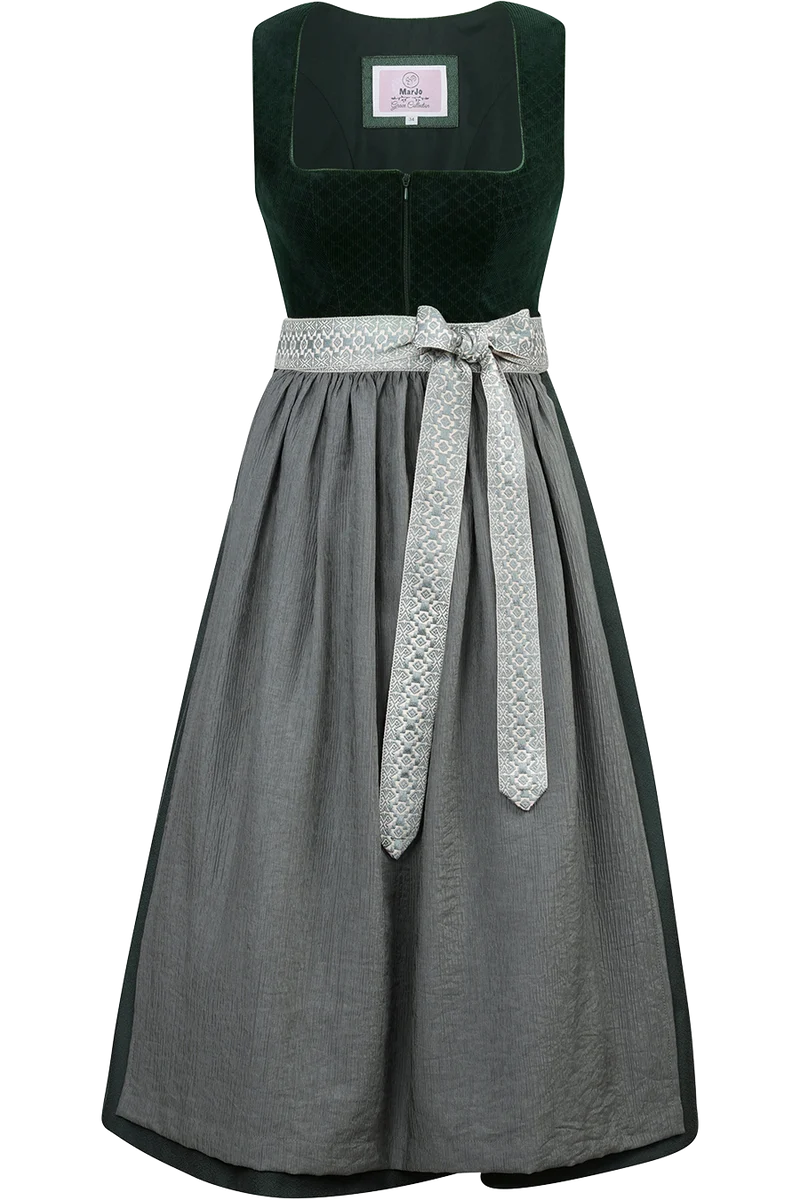 Cord-Dirndl 70cm mit Schürze im Folklore-Stil