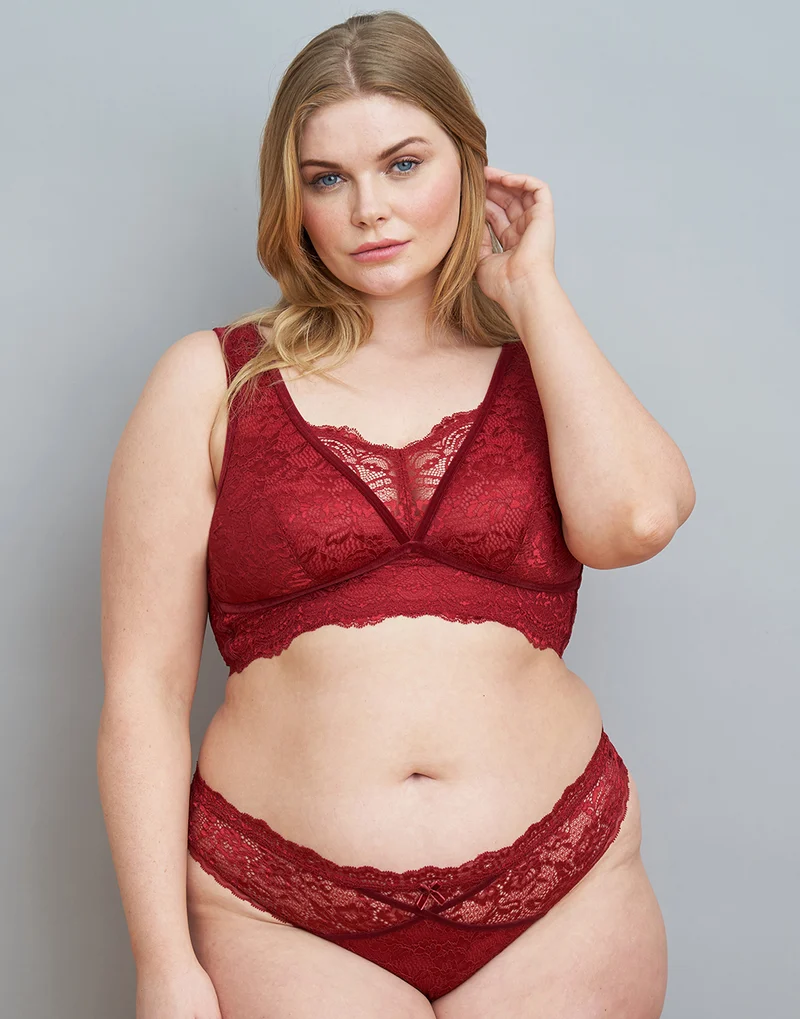 Brazilian-Slip Eliana Velvet Burgundy
