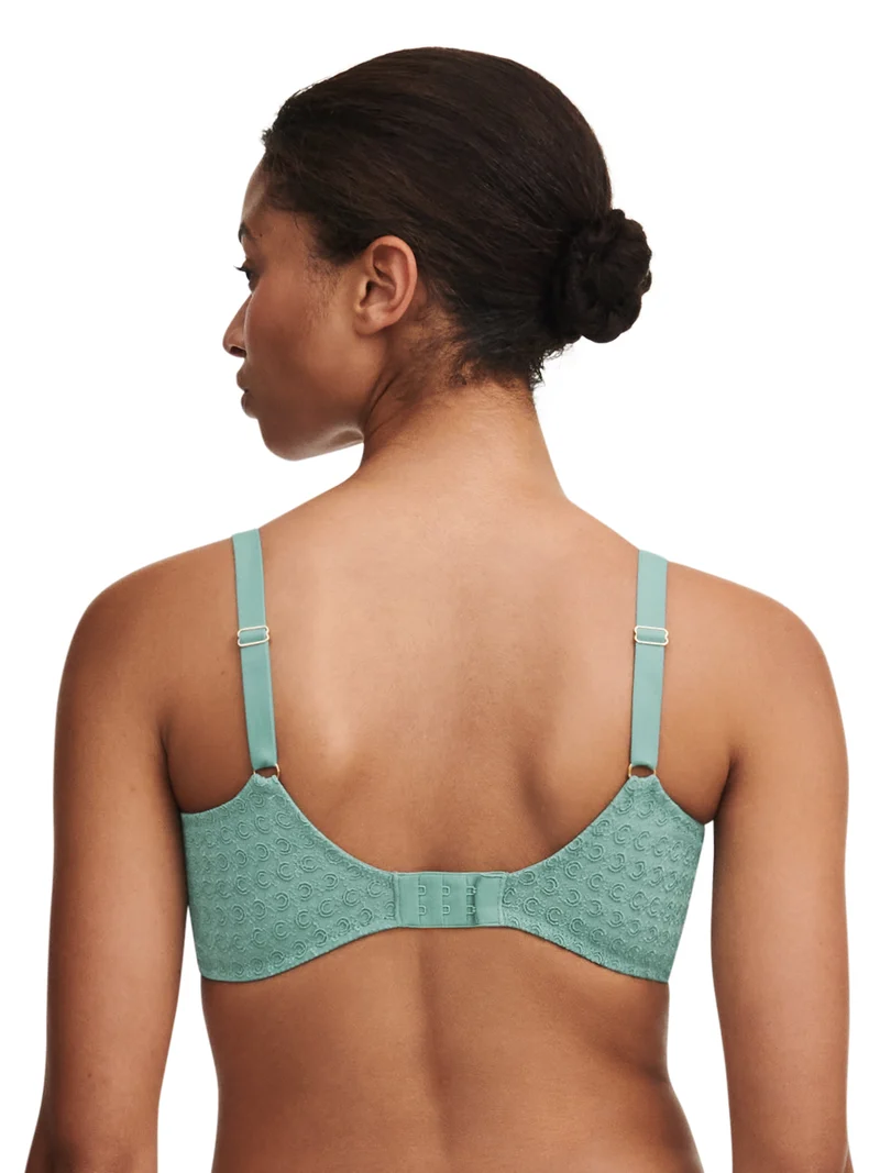 Chantelle – Halbschalen-Memory-BH mit Monogramm, Trellis Green