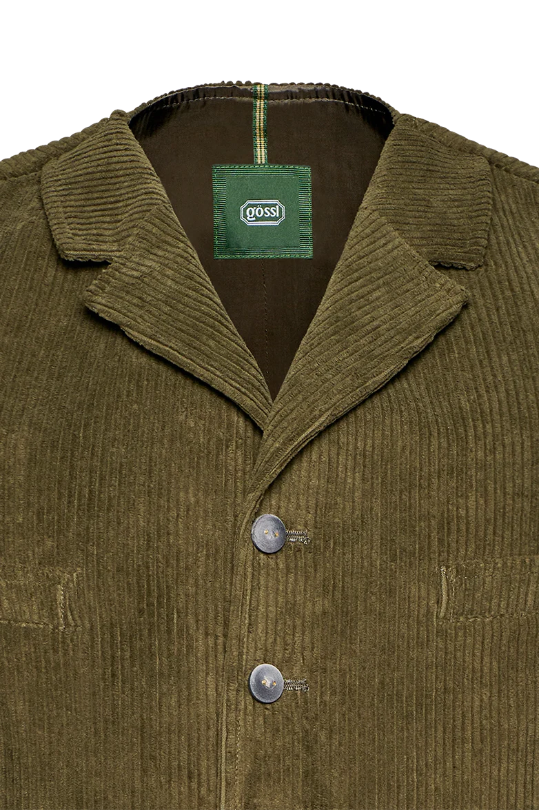 Cordgilet mit Revers