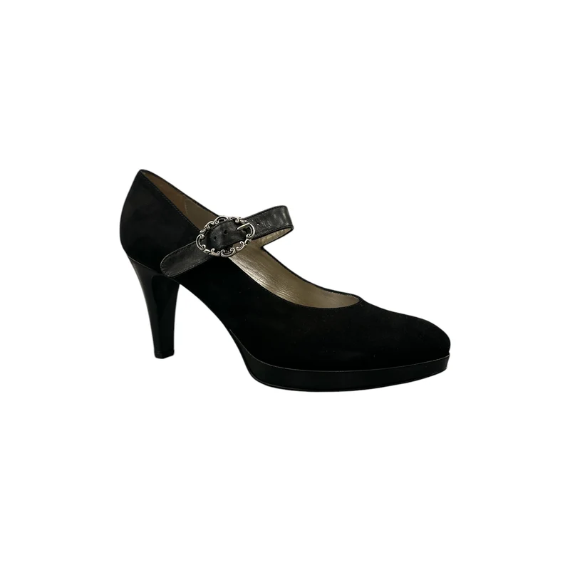Schuhe Ziegenvelour Nappaschwarz