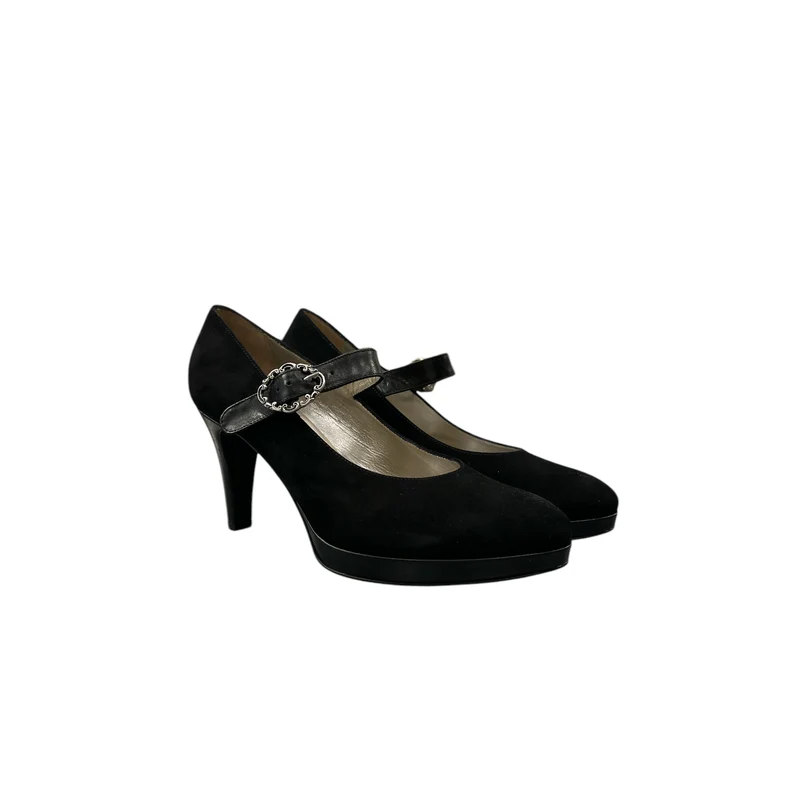 Schuhe Ziegenvelour Nappaschwarz