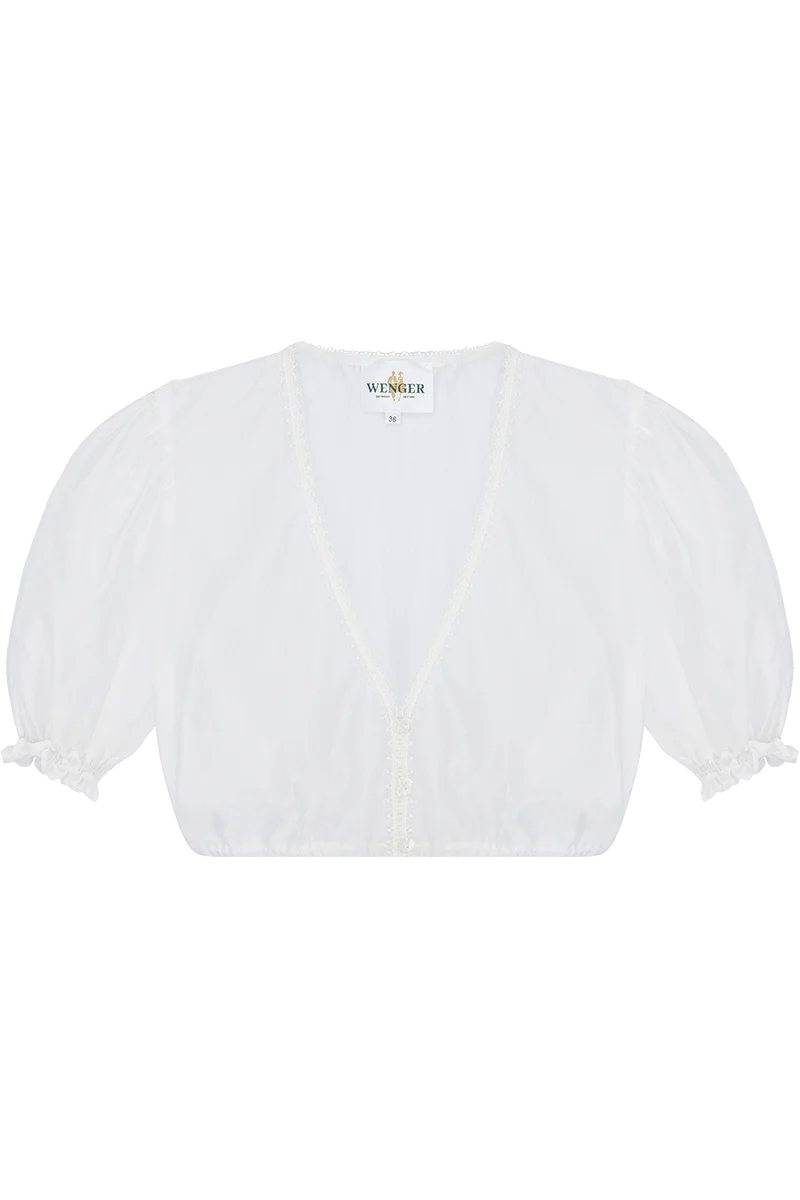 Dirndlbluse transparent glänzend