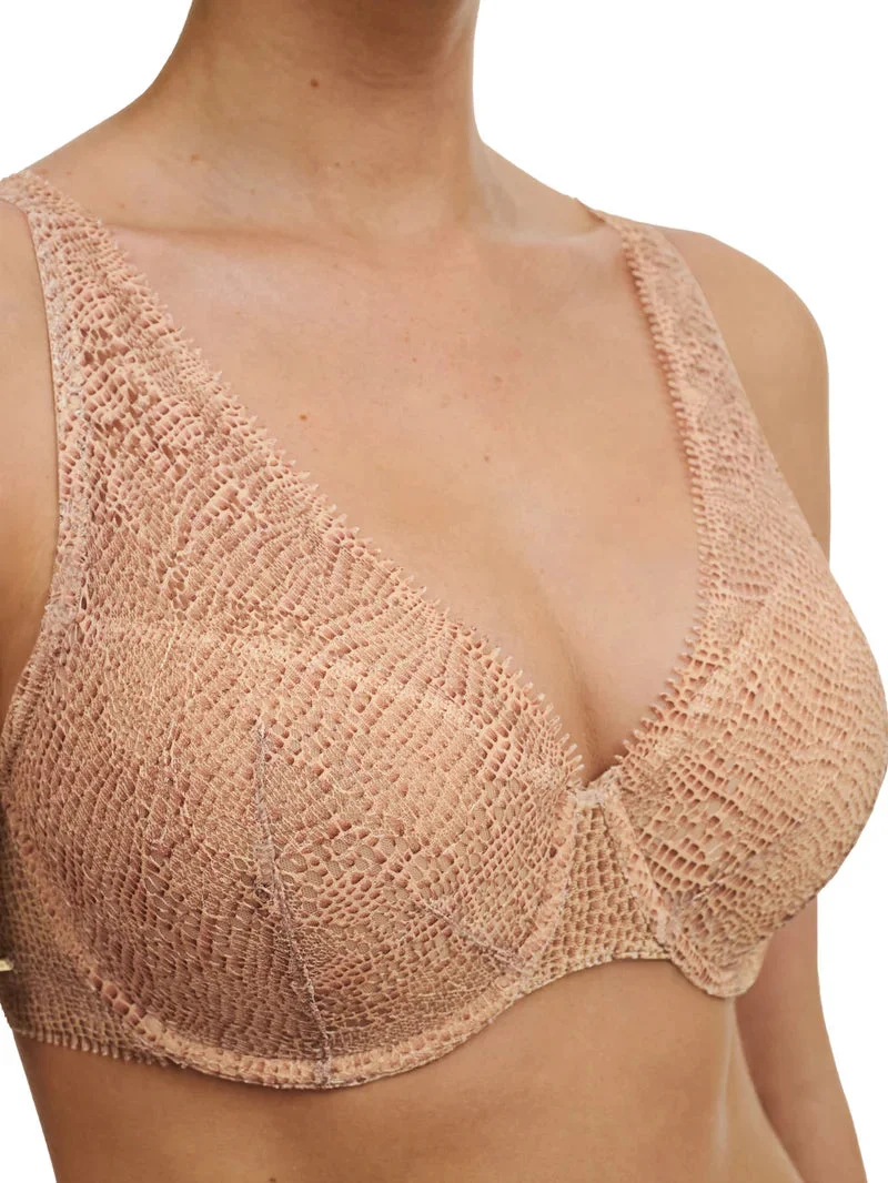 Chantelle - Day To Night Plunge Spacer-BH mit Python-Spitze
