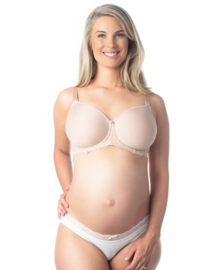 Hot Milk Obsession Moulded Balcony Nursing Bra Frappe Latte