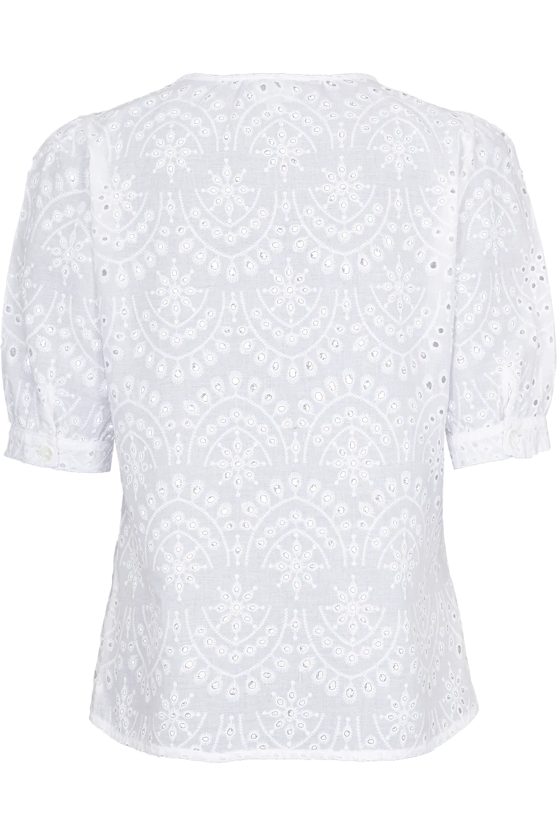 Damen Baumwollbluse mit Stickerei