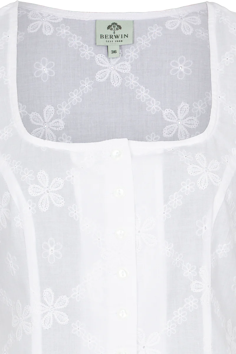 Damen Miederbluse mit Puffärmel