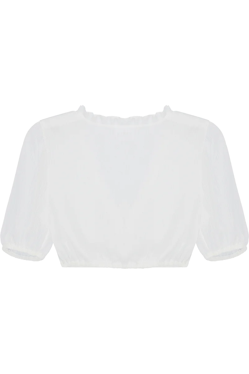Dirndlbluse Halbarm mit Rüschen