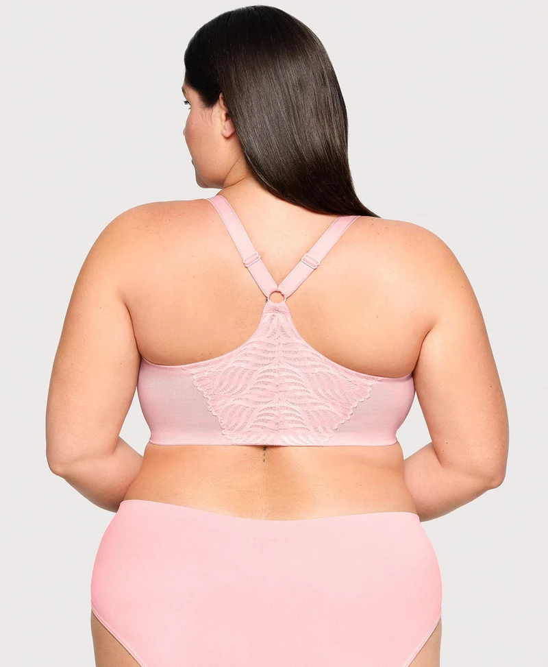 Front-Closure T-Back WonderWire Bra Pink Blush