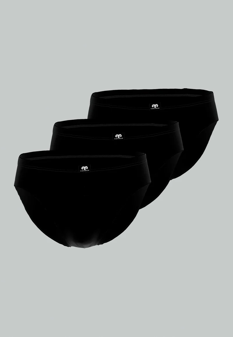 CECEBA Sport Slip 3er Pack black
