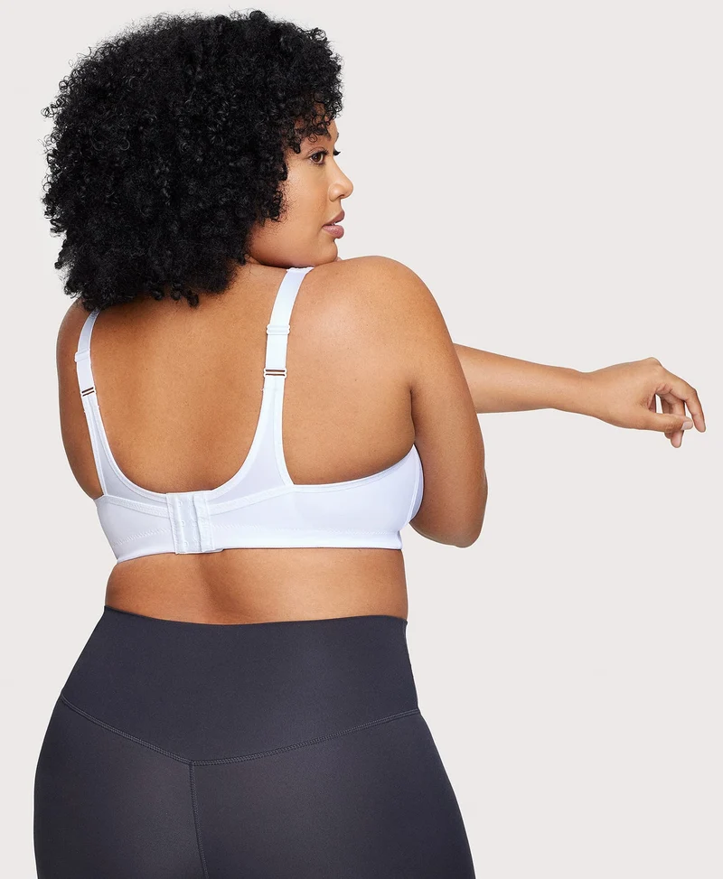 No-Bounce Camisole Sports Bra White