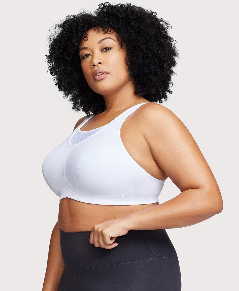 No-Bounce Camisole Sports Bra White