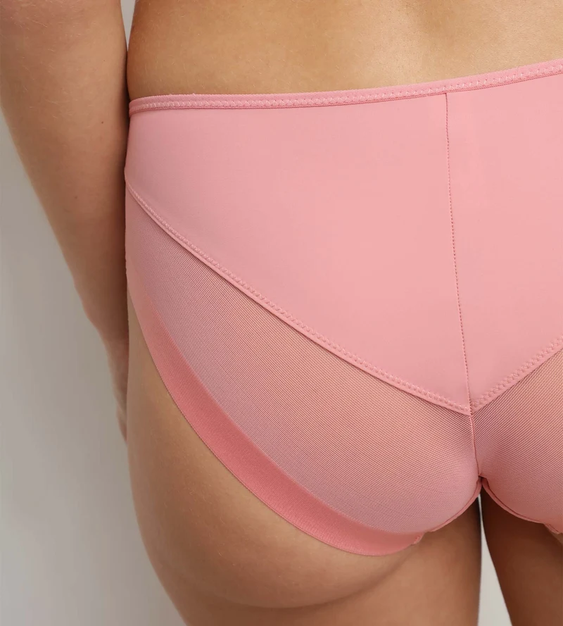 Halbtransparenter Damen-Slip aus rosa Mikrofaser Dim Generous