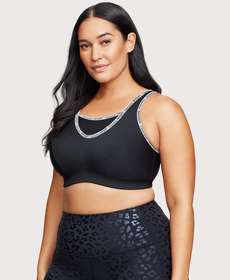 No-Bounce Camisole Sports Bra Black
