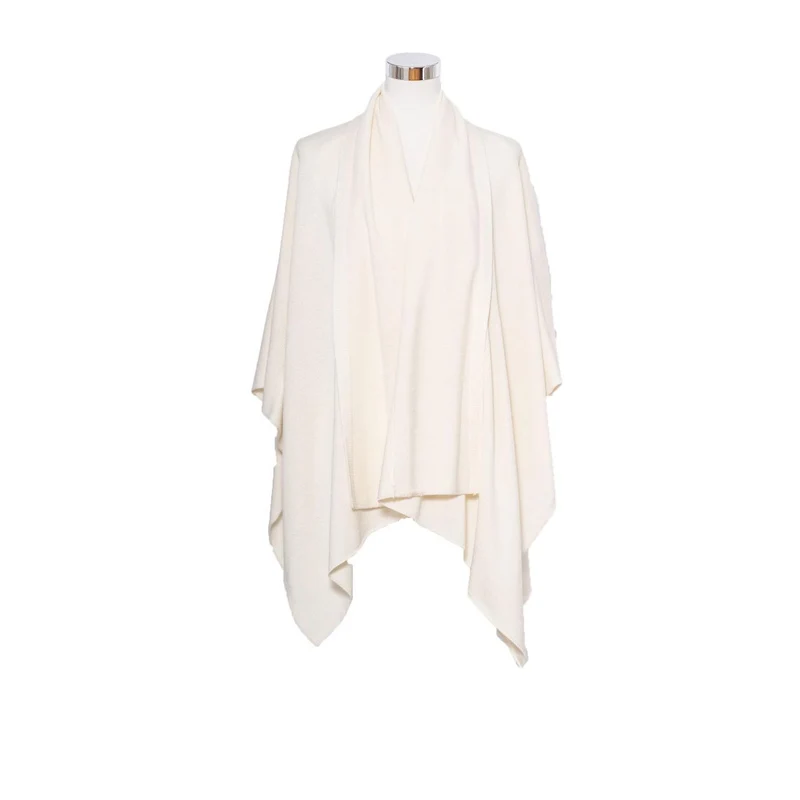 Poncho/ Schal Weiss