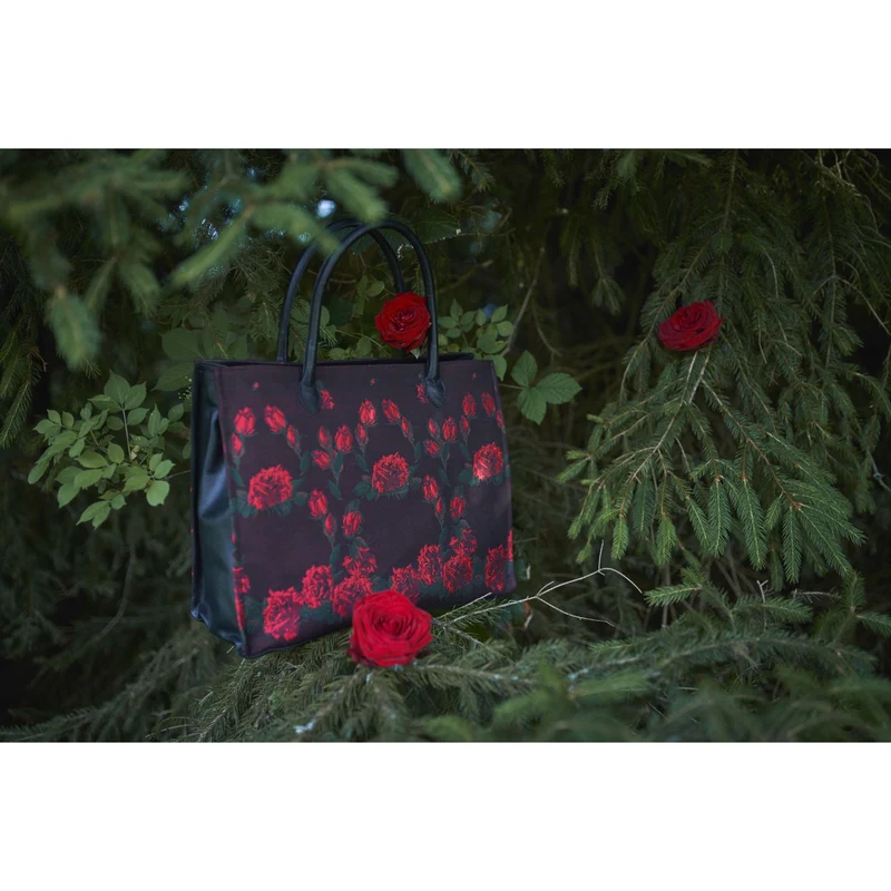 Tasche 12W940RT in schwarz/rot