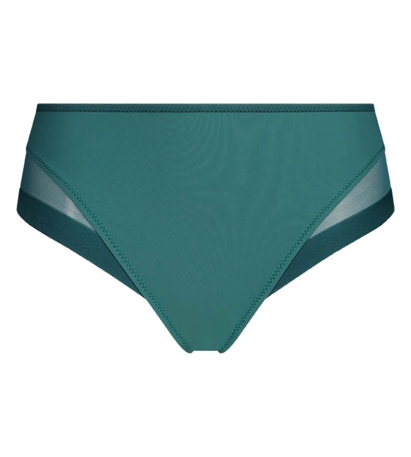 Halbtransparenter Slip für Damen aus grüner Mikrofaser von Dim Generous