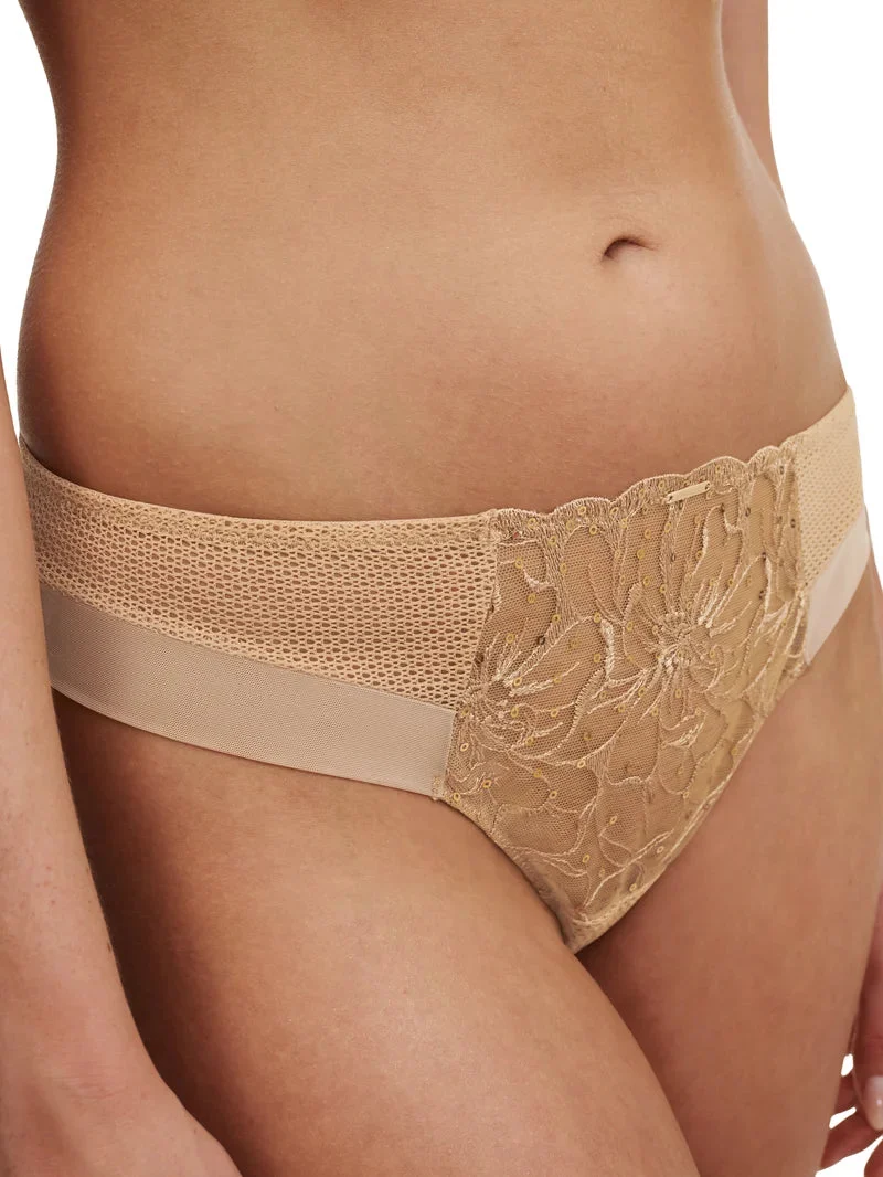 Chantelle - Fleurs Signature Tanga Toffee Pailletten