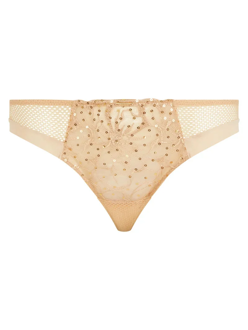 Chantelle - Fleurs Signature Tanga Toffee Pailletten
