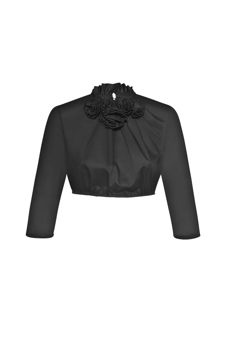 Dirndlbluse mit Rosen