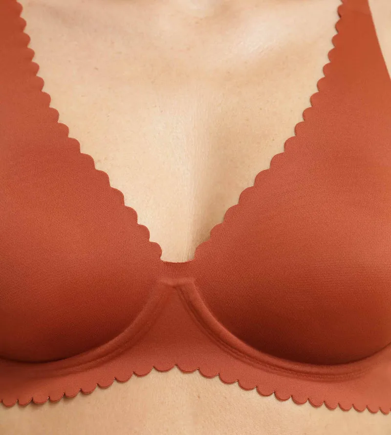 BH mit Bügeln aus brauner Mikrofaser von Body Touch