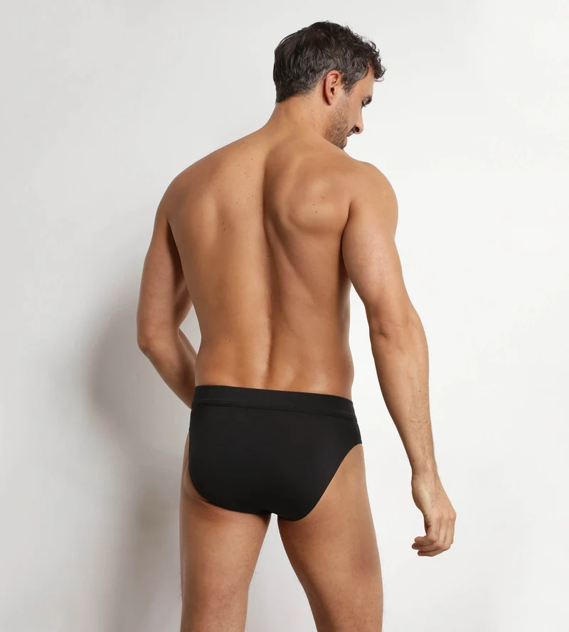 Herren-Slip aus Modal-Baumwolle Schwarz Dim Gentleman