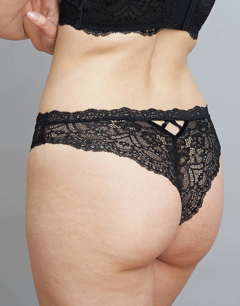 Brazilian-Slip Eliana Velvet Black